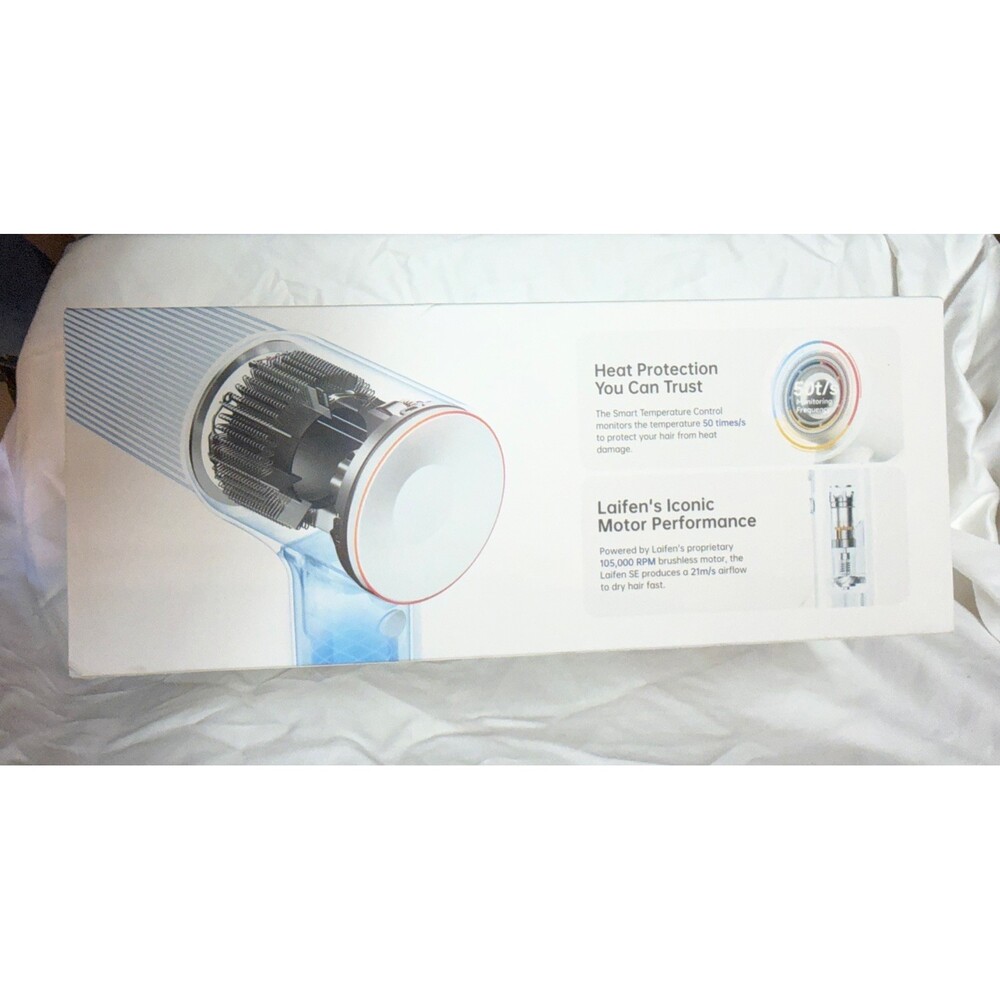Laifen SE Hair Dryer Blow-Dryer Ionic Technology Temperature Cycling White - Picture 2 of 4